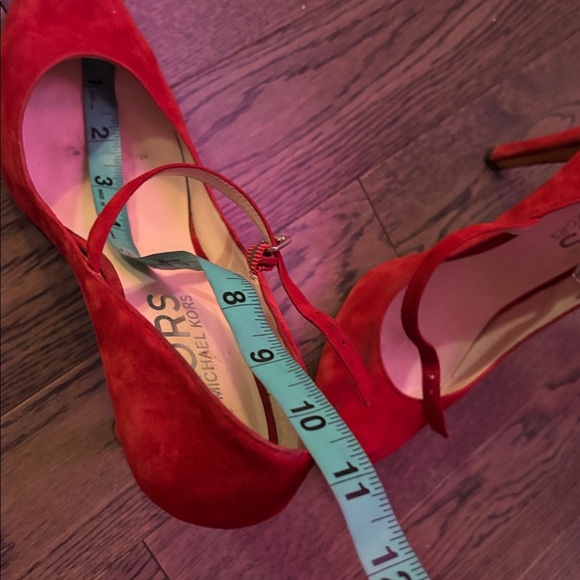 Michael Kors Red Suede Heels - Picture 14 of 17